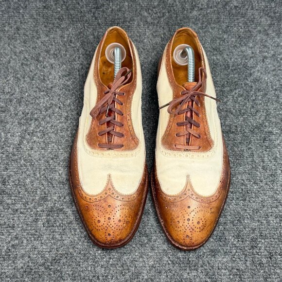 Florsheim Imperial Spectator Oxford Men\'s 9.5D Two Tone Brown‎ Leather Wingtip
